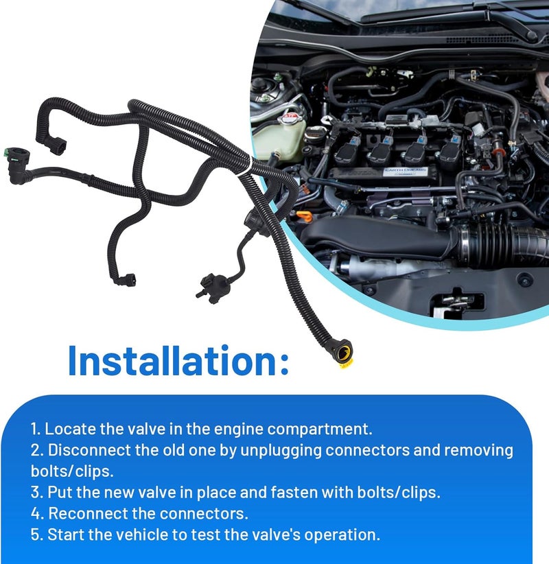 Automkt صمام تطهير خزان البخار يناسب فورد إيدج 2015-2019 2.0L EcoBoost و لينكولن MKX/MKZ/ناوتيلس 2016-2023 - Image 5
